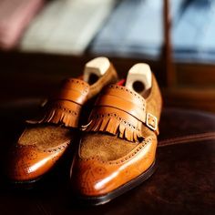 Handmade Wingtip Dress Monk Loafer in a Crust Calf and Suede Combo Classic Shoes on Storenvy Monk Shoes, Quality Leather Boots, Custom Design Shoes, Men Fashion Casual Shirts, Monk Strap Shoes, Strap Shoes, Classic Shoes, Monk Strap, Mens Casual Outfits