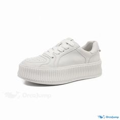 Orcajump - Height-Increasing Casual Sneakers with Thick Soles and Biscuit-shaped Design Pig Skin, Suede Heels, Casual Sneakers, Heel Height, Cow, Heels, Sneakers, Design