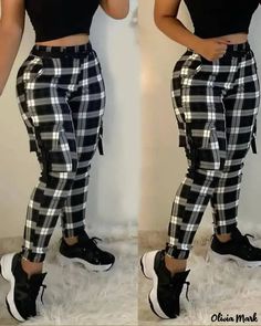 Pocket Cargo Pants, Summer Plaid, Pockets Fashion, Trousers Pants, Plaid Pants, Girls Fashion Clothes, Casual Trousers, Swag Outfits, Teen Fashion Outfits