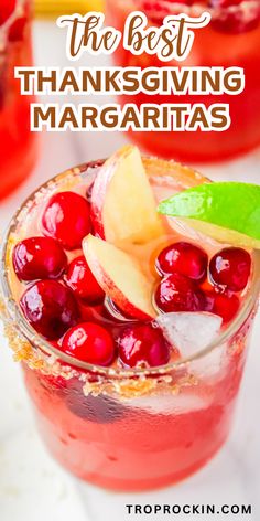 the best thanksgiving margaritas with cranberries and apples