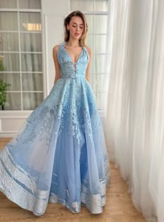 Frost Bloom Gown | Teuta Matoshi Matoshi Dress, Teuta Matoshi, Beautiful Long Dresses, Belle Silhouette, Barbie Movie, Custom Size Dresses, Floor Length Skirt, Grad Dresses, Party Outfits