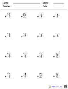 Adding Doubles Worksheets Doubles Worksheet, Math Addition Worksheets ...