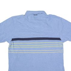 Item is in good used condition. >Size: M >Armpit To Armpit: 23" >Armpit To Cuff: 6" >Collar To Hem: 29" Blue Cotton Polo Collar Shirt, Light Blue Cotton Polo Shirt, Blue Cotton Polo Shirt, Light Blue Casual Cotton Polo Shirt, Casual Light Blue Cotton Polo Shirt, Striped Short, Wholesale Shoes, Beauty Bag, Cardigan Coat