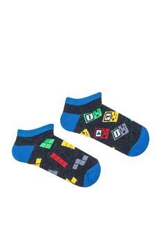 More at:  https://happysockworld.etsy.com Colorful socks in fashionable patterns and colors. They fit perfectly to the feet and provide high wearing comfort. 75% Cotton, 20% Polyamide, 5% Elastane Available sizes:  EU 32-34 / US 13-1 / UK 12.5-13.5 - approx. from 9 to 11 year old Tetris Game Over Gamer Kids Socks, Funny Socks, Cozy Socks, Socks, Crazy Socks, Colorful Socks, Gift Idea, Perfect Gift, Mismatched Socks Comfortable Non-slip Multicolor Socks, Comfortable Multicolor Non-slip Socks, Multicolor Non-slip Comfortable Socks, Comfortable Multicolor Socks For Gifts, Comfortable Multicolor Socks As Gift, Multicolor Cotton Socks For Playtime, Multicolor Casual Socks For Gift, Casual Multicolor Socks For Gifts, Comfortable Blue Socks For Playtime