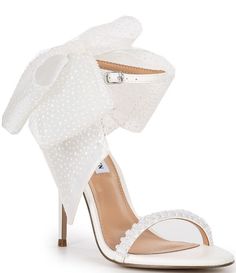 Shop for Steve Madden Benni Pearl Embellished Bow Back Dress Sandals at Dillard's. Visit Dillard's to find clothing, accessories, shoes, cosmetics & more. The Style of Your Life. Pearl Bow Heels, Steve Madden Wedding Heels, Steve Madden Pearl Heels, Wedding Shoes With Bows, Elegant Fabric Heels With Heel Strap, Fitted Bow Sandals For Party, Feminine Pearl-embellished Heels For Spring, Feminine Pearl Embellished Heels For Spring, Pearl Embellished Heels For Prom In Spring