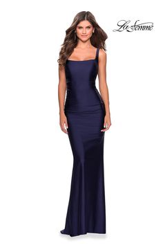 Indulge in pure elegance with the La Femme 28634. Crafted from luxurious Lycra fabric, this fitted column dress is a masterpiece of allure. The low back, square neckline, and delicate straps create a chic silhouette that will captivate hearts at any special occasion. Embrace your inner goddess and make a statement with this mesmerizing dress. Gala Gown With Pleated Bodice And Straight Neckline, Gala Gown With Sweep Train And Straight Neckline, Elegant Gown With Lined Bodice And Straight Neckline, Gala Evening Dress With Lined Bodice And Straight Neckline, Formal Gown With Ruched Bodice And Straight Neckline, Formal Evening Dress With Ruched Bodice And Straight Neckline, Gala Evening Dress With Fitted Bodice And Straight Neckline, Formal Gown With Square Neck And Fitted Bodice, Formal Gown With Fitted Bodice And Square Neck