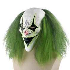 PRICES MAY VARY. Material: Environmental Protection Latex,High-temperature Fiber Wig Size:32cm/12in*19cm/7.5in Weight:326g/11.5oz(Mask),126g/4.45(Package box) Noctilucent:You can make the sunlight or lamplight shine on the yellow green paint on clown face,when night comes or the light turns off, the lines on the eyes and mouth of the clown will light up, making your clown more attractive,it is amazing Suitable for Masquerade Parties, Costume Parties, Carnival, Christmas, Easter, Halloween,Stage Novelty Costume Accessories For Cosplay Carnival, Horror Costume Accessories For Halloween, Halloween Horror Costume Accessories For Fantasy Events, Novelty Masks And Prosthetics For Halloween Costume, Novelty Masks And Prosthetics For Halloween, Novelty Halloween Masks And Prosthetics For Costume Party, Novelty Halloween Costume Masks And Prosthetics, White Horror Costume Accessories For Halloween, Halloween Novelty Cosplay Costume For Themed Events