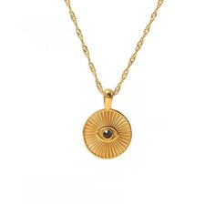 PRICES MAY VARY. ❤Gold Evil Eye Necklace❤: It is believe that is if someone stares/eyes one another with feelings of envy or jealousy it will send out bad luck. The most popular form of protection was the wearing and displaying of the evil eye talisman, wearing one can protect you and your loved ones from looks charged with envy and spite. ❤Size And Material❤:The dainty necklace is made of AAAAA+cubic zirconia,with 18k gold-plated Stainless steel,Pendant Size:25mm*18mm.Chain Length:about 16"+2"E Evil Eye Jewelry Necklace, Simple Handmade Jewelry, Ladies Gifts, Necklace Sun, Eye Pendant Necklace, Evil Eye Necklace Gold, Evil Eye Design, Evil Eyes, Classic Necklace