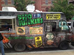 a food truck parked on the side of the road