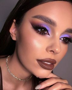 Machiaj Smokey Eyes, Prom Eye Makeup, Purple Makeup, Purple Eyeshadow