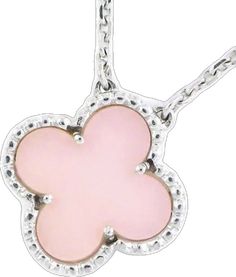 Necklaces Van Cleef, Pink Van Cleef Necklace, Van Cleef Arpels Pink, Van Cleef Butterfly Necklace, Van Cleef Arpels Sweet Alhambra Necklace White Gold, Alhambra Pendant, Van Cleef Arpels, Van Cleef, Pink Opal