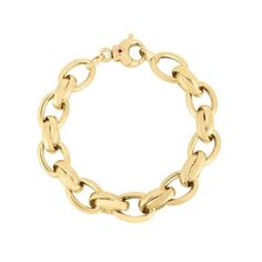 Roberto Coin Bracelet Roberto Coin 18K Yellow Gold Oval Alternating Link Bracelet Luxury Classic Oval Cuff Bracelet, Luxury Oval Link White Gold Bracelet, Timeless Oval Link Gold Bracelet With Lobster Clasp, Elegant Oval Rolo Chain Bracelet, Elegant Oval Gold Cable Chain Bracelet, Elegant Oval Bracelets With Rolo Chain, Elegant Oval Gold Bracelet With Cable Chain, Elegant Oval Bracelet With Rolo Chain, Elegant Gold Bracelet With Cable Chain In Oval Shape