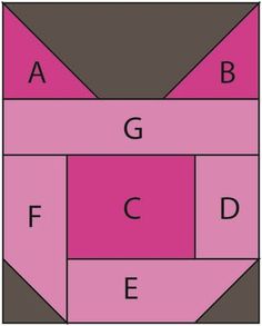 the letter f is made up of squares and rectangles with letters on them