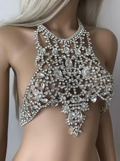 Crystal Body Accessory Shoulder Chain Wedding Body Jewelry - Etsy Turkey Crystal Bralette, Bride Gloves, Wedding Body, Wedding Anklets, Body Necklace, Rhinestone Bra, Lace Sandals, Bridal Gloves, Wedding Gloves