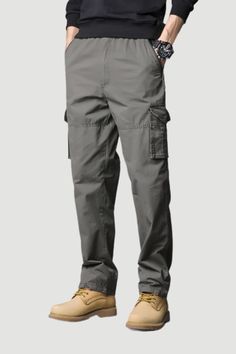 Waist Type: MID Thickness: Midweight Style: Normcore/Minimalist Pant Style: Cargo Pants Material: Cotton Length: Full Length Item Type: Full Length Gender: MEN Front Style: Flat Fit Type: Regular Fabric Type: Broadcloth Decoration: Pockets Closure Type: Elastic Waist Applicable Season: Spring and Autumn Applicable Scene: Casual Gray Baggy Cargo Pants For Outdoor, Outdoor Gray Cargo Pants, Gray Cargo Pants With Pockets For Outdoor Activities, Outdoor Cargo Pants With Side Pockets In Gray, Outdoor Gray Cargo Pants With Side Pockets, Gray Pants With Side Pockets For Outdoor Activities, Gray Cargo Pants With Pockets For Outdoor, Gray Cargo Pants For Outdoor Activities, Gray Pants With Pockets For Outdoor