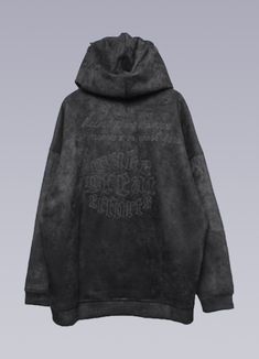 Conquer the streets in style: meet the oversized vintage hoodie with a gothic edge. Experience the Vintage Black Hoodie, a modern armor for courageous urban warriors. Picture yourself threading through the labyrinthine city streets, clad in this oversized vintage hoodie, making bold statements and carving your unique path. Perfectly suited for the audacious and the fearless, it is more than just a garment - it is an affirmation of your individuality and a testament to your strength. Adorning this enigmatic cloak, you enter a mystery and intrigue realm. The large hood serves as your shield, helping you navigate your day incognito and providing a protective layer against the merciless elements. This feature allows you to blend seamlessly into the city's pulse and at the same time, stand out, Modern Armor, Urban Warrior, The Merciless, Streetwear Goth, Apocalyptic Clothing, Gothic Lettering, Techwear Pants, Punk Clothing, Bold Statements