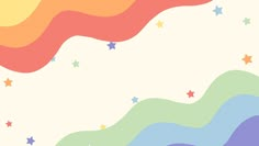 an abstract rainbow background with stars in the sky