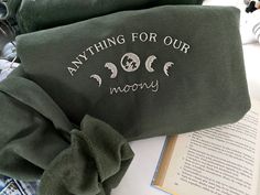 Embroidered Anything For Our Moony sweatshirt, Harry Fandom Unisex Sweatshirt, Marauders Sweater, Wizard Book Gift Crewneck size Embroidery 17 cm Color Black, Brown, Forest Green and Military Green will be embroidery silver thread These Gildan 18000 sweatshirts are likely to become your new favorite! Super soft & lightweight. What more could a girl ask for, right? How about a spectacular message to help you put out into the world? We have you covered there, too! We use the best quality print mat Marauders Sweater, Wizard Book, Brown Forest, Girls Ask, Book Gift, Cute Animal Photos, The Marauders, Embroidered Sweatshirts, Book Gifts