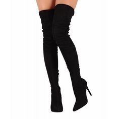 Women's Thigh High Stretch Boots Side Zipper Pointy Toe Stiletto Heel Knee High Boots - Black Ve - CS12NRWHOTA - Women's Shoes, Boots, Knee-High  #KneeHigh #Women's #Shoes # #Boots # #KneeHigh Black Thigh High Heels, Chic Knee-high Winter Boots For Club, Chic Knee-high Boots For Club In Winter, Chic Knee-high Boots For Winter Clubbing, Thigh High Boots For Club In Winter, Thigh High Boots For Winter Night Out, Thigh High Winter Boots For Club, Thigh High Winter Boots For Night Out, Thigh High Boots For Night Out In Winter