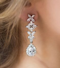 "Wedding Earrings, Wedding Jewelry, bridal earrings, drop earrings, dangle earrings, crystal earrings, cubic zirconia earrings, chandelier earrings, crystal jewelry, white gold earrings, swarovski earrings ► Spend $200 | Receive 10% OFF Your Order with Code: 10OFF200 ► Please note in your order when your wedding date is FOR MATCHING JEWELRY TYPE \"E232\" in our shop search box. Fall in love all over again with these drops that are intricately designed and set carefully with high quality Swarovsk Wedding Crystal Dangle Cluster Earrings, Diamond Drop Earrings For Wedding, Crystal Drop Cluster Earrings For Wedding, Crystal Cluster Drop Earrings For Wedding, Crystal Dangle Cluster Earrings For Wedding, Wedding Drop Diamond Earrings, Dazzling Crystal Dangle Bridal Earrings, Diamond Teardrop Earrings For Wedding, Diamond Teardrop Dangle Earrings For Wedding