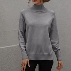 The Hermione Turtleneck Sweater is the perfect pick for those chilly days! This cozy and chic sweater is made from soft jersey fabric, giving you a comfortable fit and a regular length. Best of all, this turtle neck sweater has long sleeves made from acrylic, giving you the warmth you need to make it through winter. Get your style wrapped up in the Hermione Turtleneck Sweater! Specs: Material: Acrylic Casual Cozy Fit High Neck Turtleneck, Cozy Fit High Neck Turtleneck For Fall, Fall High Neck Sweater With Ribbed Cuffs, Fall Turtleneck With Ribbed Cuffs For Cold Weather, Cozy Fit Funnel Neck Turtleneck For Fall, Cozy Fit Turtleneck With Funnel Neck For Fall, Trendy Long Sleeve Turtleneck With Ribbed Cuffs, Fall Soft Knit Stretch Turtleneck, Cozy Long Sleeve Turtleneck For Fall