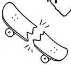 Broken Skateboard, Stick And Poke, Mini Tattoos, Art Drawings Simple