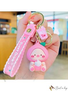 Bird in Bag - Cute Animal Juice Box Shaped Keychain for Girls, Fashionable Backpack and Car Decoration, Adorable Couple Bag Novelty Pink Bags For Gifts, Pink Plastic Bag For Gifts, Pink Plastic Bags For Gifts, Pink Plastic Bags Suitable For Gifts, Cute Pink Bag Charm For Everyday Use, Cute Pink Bags With Keychain, Pink School Bag With Keychain, Cute Pink Everyday Bag Charm, Cute Pink Rectangular Keychain