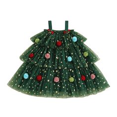 CHRISTMAS TREE Layered Tulle Dress Toddler Girl Christmas Dresses, Layered Tulle Dress, Christmas Tutu Dress, Tulle Tutu Dress, Christmas Tree Dress, Girls Tulle Dress, Tree Dress, Girls Christmas Outfits