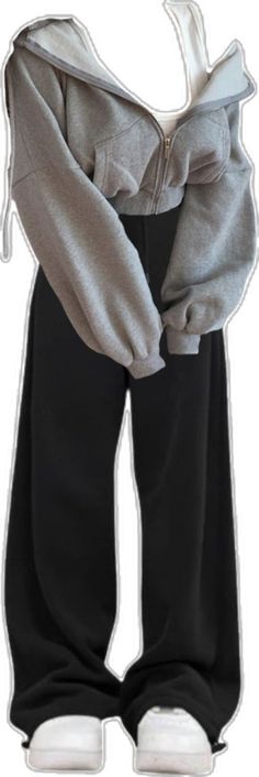 Baggy Sweatpants, Fairy Grunge, Street Outfit, Grunge Fashion, Cropped Hoodie, I Said, Classy Outfits, Vintage Inspired, Zip Ups