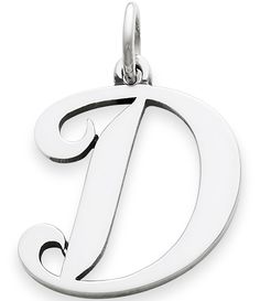 From James Avery&#x2C; this pendant features: Whether worn on a bracelet or chain&#x2C; this sterling silver script initial charm adds a personal touch to any look.sterling silverapprox. 0.6875"Crafted in America using the world's finest materials. Elegant Silver Charms For Personalized Gifts, Elegant Sterling Silver Charms For Personalized Gifts, Classic White Gold Sterling Silver Charms, Classic White Gold Charms In Sterling Silver, Classic Personalized Silver Charms, Classic Personalized Sterling Silver Charms, Elegant Engraved Initial Pendant Charms, Elegant Initial Pendant Charms, Classic Initial Pendant Charm