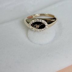 14k Gold Signet Ring, Engraved Signet Ring, Signet Ring Gold, Gold Pinky Ring, Initial Monogram, Gold Signet Ring, Signet Rings, Personalized Initials, Pinky Ring