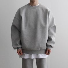 RT No. 1290 SWEATER – REALTAKAI Grey Outfit Men, Winter Sweater Outfits, 150 Lbs, Korean Men, Winter Sweaters, Sweater Fashion, Haiti, Pullover Sweatshirt, Minimalist Fashion