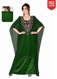 This Eye-Catching Elegant Drape Is Perfect For Any Occasion. Keep Ahead In Fashion With This Grape Embroidered Farasha Kaftan.It Is Uniquely Crafted With Hand Beaded Work. Women Hand beaded Caftans made in Chiffon with high quality materials, drawn by bead and crystals decor. Contact us immediately after placing an order, if you need sleeve linings and custom sizing. Plain/Embroidered hijab & Head band can be bought separately. Green Floral Embroidered Maxi Kaftan, Embroidered Hijab, Kids Kaftan, Crystals Decor, Modest Evening Dress, Beaded Work, Work Women, Moroccan Caftan, Elegant Drapes