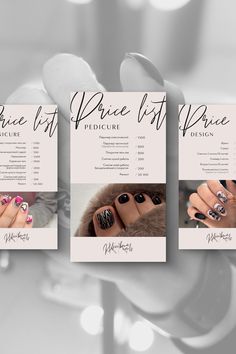 Прайс лист Дизайн Маникюр Педикюр Studio Manicure, Beauty Salon Price List, Nail Lab, Price List Design, Trends Nails, Salon Price List, Business Nails, Esthetician Marketing, Hair Salon Interior