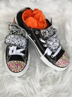 Girls black rhinestone converse Handmade Gifts, Black, Gifts