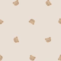 a pattern with teddy bears on a white background