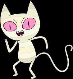 a white cat with pink eyes is dancing