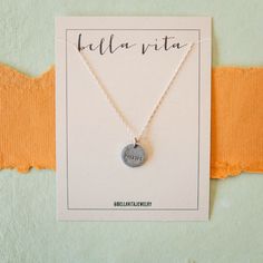 Make a statement with the messages in this hand stamped collection! 1/2" Round Antique Pewter Charm on Sterling Silver Chain Chain Length - 18" with 2" extender 1/2" pendant is also available in other metal options, see separate listings: sterling charm/sterling chain, 14k gold filled charm/14k gold filled chain. Want to add charms or birthstones and customize your necklace? Click here: CHARM BAR OR call us to guide you through the design at 501.396.9146 If you choose a custom mantra, please spe Inspirational Hypoallergenic Everyday Jewelry, Everyday Inspirational Hypoallergenic Jewelry, Inspirational Everyday Hypoallergenic Jewelry, Dainty Stamped Charm Necklaces For Everyday, Stamped Charm Necklace For Mother's Day, Everyday Stamped Charm Necklace For Mother's Day, Everyday Meaningful Sterling Silver Charm Necklaces, Everyday Meaningful Sterling Silver Charm Necklace, Inspirational Adjustable Nickel-free Charm Necklaces