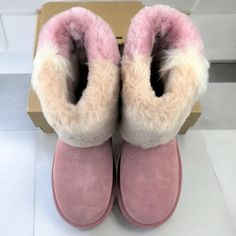 Brand New In Box. 100%Authentic. Ugg Woman Classic Mini Wisp Boots Size Us 6 In Pink *Genuine Sheepskin Suede Uppers *Exposed Sheepskin Fur Along The Shaft *Genuine Sheepskin Fur Inner Lining *Treadlite Rubber Outsole For Durability And Grip *Approx. 6" Total Height *Stitched Ugg Logo On Heel. *Woman Size Us 6 Ugg Classic Mini, Ugg Classic, Classic Mini, Womens Uggs, Ugg Shoes, Bootie Boots, Ankle Boots, Womens Sizes, Size 6