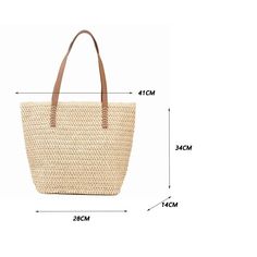 Lining Material: PolyesterShape: Casual ToteMain Material: StrawClosure Type: zipperOccasion: VersatileModel Number: 609132Pattern Type: SolidInterior: Cell Phone PocketHardness: SOFT Women Crossbody Bag, Bag Summer, Women Bags Fashion, Beach Bags, Handle Bag, Womens Tote, Casual Bags, Womens Backpack, Beach Bag