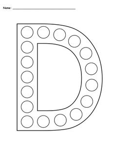 the letter d is made up of circles and dots