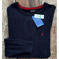 Nautica Cableknit Crewneck Sweater Navy Blue Mens Size Large New With Tags Condition: New With Tags Shipping: One Day Handling. Returns: 30 Day Returns Paid For By Buyer. Honest Seller With Items From A Clean, Smoke Free Home. Thank You For Looking At My Item And Let Me Know If You Have Any Questions. Casual Knitted Polo Sweater For Cold Weather, Navy Cotton Polo Sweater For Winter, Navy Crew Neck Polo Sweater For Winter, Blue Casual Polo Sweater With Ribbed Cuffs, Casual Navy Knit Polo Sweater, Casual Navy Knitted Sweater, Casual Blue Knitted Polo Sweater, Casual Cable Knit Polo Sweater, Navy Cotton Cable Knit Sweater