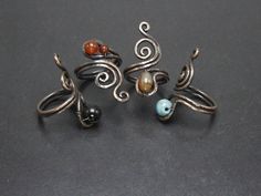 Oxidized Copper Stone Wire Wrapped Adjustable Ring Jewelry, Turquoise Agate Onyx Jasper Handmade Hammered Rings, Armenian Jewelry https://www.etsy.com/ArmenianSunnySilver/listing/1318927347/oxidized-copper-stone-wire-wrapped?utm_campaign=Share Wire Wrapped Gemstone Ring, Artistic Wire Jewelry, Wire Ring With Stone, Flat Wire Rings, Copper Rings Handmade, Wire Rings Ideas, Cute Wire Rings, Copper Wire Rings, Wire Wrapped Jewelry Rings