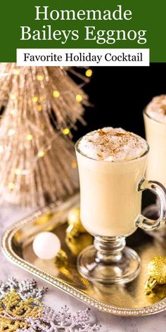 homemade bailey's eggnog is an easy holiday drink