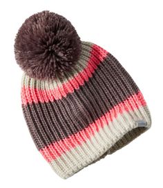 This women's winter hat is a cozy warm choice for all your cold winter adventures. The oversized pom adds a fun touch. 100% polyester. Handwash, dry flat. Oversized chunky knit pom. Imported. | Women's Boundless Big Pom Hat, Synthetic Women's Headwear, Winter Hats Beanie, Winter Adventure, Winter Hats For Women, Pom Pom Hat, Winter Hat, L L Bean, Cold Winter, Chunky Knit