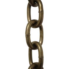 a large metal chain is shown against a white background, with the link in the middle