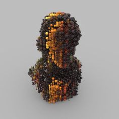 an image of a person made out of beads