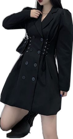 Gothic Long Sleeve Corset Dress For Fall, Chic Long Sleeve Corset Dress For Spring, Gothic Long Sleeve Corset Dress, Winter Long Sleeve Blazer Dress For Night Out, Long Sleeve Blazer Dress For Winter Night Out, Long Sleeve Blazer Dress For Night Out In Winter, Elegant Mini Length Winter Outerwear, Long Sleeve Winter Corset Party Dress, Trendy Long Sleeve Blazer Dress For Winter