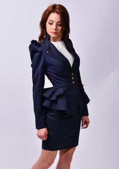 Fitted Notch Lapel Office Lady Sets, Elegant Fitted Three-piece Suit, Single Breasted Fitted Sets For Workwear, Fitted Single Breasted Sets For Workwear, Fitted Long Sleeve Office Lady Pantsuit, Fitted Single Breasted Skirt Suit For Office Wear, Elegant Fitted Office Skirt Suit, Fitted Single-breasted Skirt Suit For Office Wear, Fitted Office Lady Outerwear