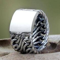 Men's sterling silver ring, 'Fire Lord' - Men's Handcrafted Sterling Silver Band Ring Silver Mens Rings, Pink Diamond Jewelry, Fall Rings, Men Rings, Sterling Silver Mens Rings, Ring Making, Mens Bracelet Silver, Mens Rings, Mens Silver Necklace